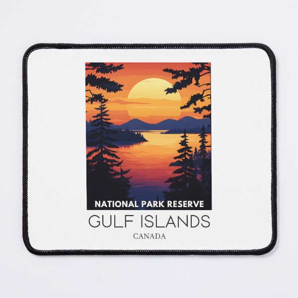 Item preview, A Pop Art Travel Print of Gulf Islands National Park Reserve - Canada designed and sold by StudioRedKoala.
