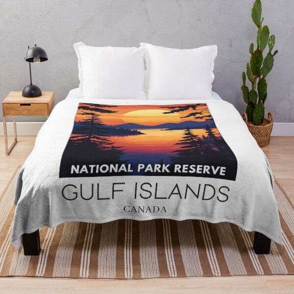 Item preview, A Pop Art Travel Print of Gulf Islands National Park Reserve - Canada designed and sold by StudioRedKoala.