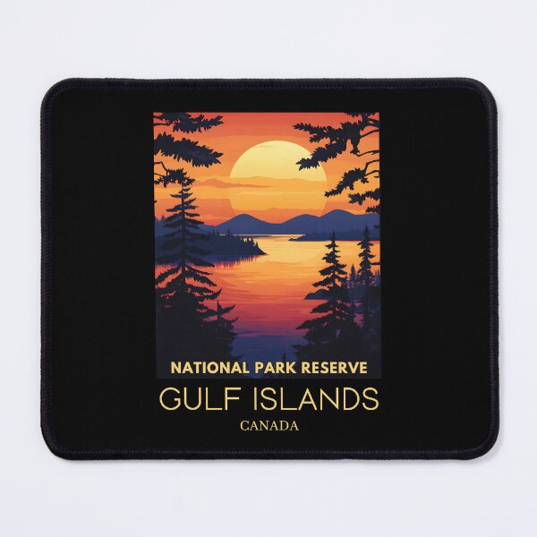 Item preview, A Pop Art Travel Print of Gulf Islands National Park Reserve - Canada designed and sold by StudioRedKoala.