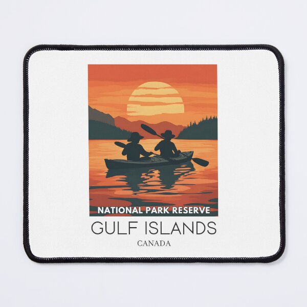 Item preview, A Pop Art Travel Print of Gulf Islands National Park Reserve - Canada designed and sold by StudioRedKoala.