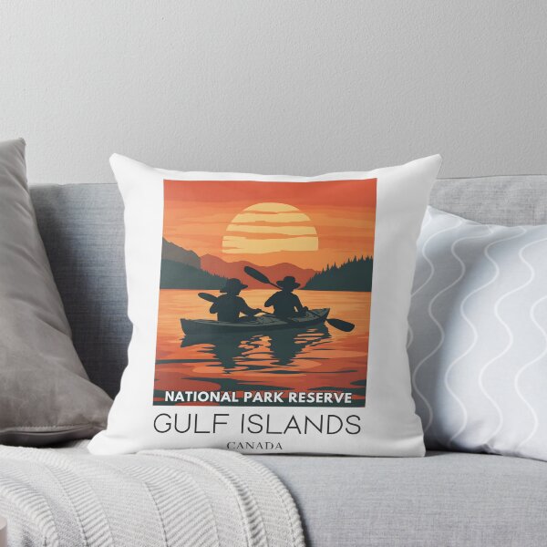 Item preview, A Pop Art Travel Print of Gulf Islands National Park Reserve - Canada  designed and sold by StudioRedKoala.