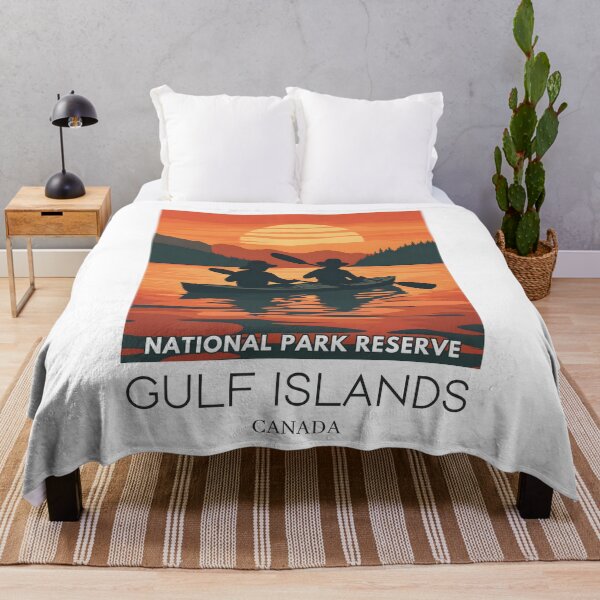 Item preview, A Pop Art Travel Print of Gulf Islands National Park Reserve - Canada designed and sold by StudioRedKoala.