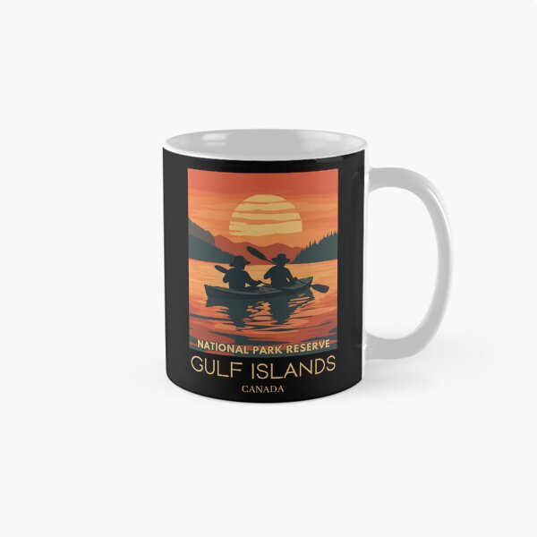 Item preview, A Pop Art Travel Print of Gulf Islands National Park Reserve - Canada  designed and sold by StudioRedKoala.