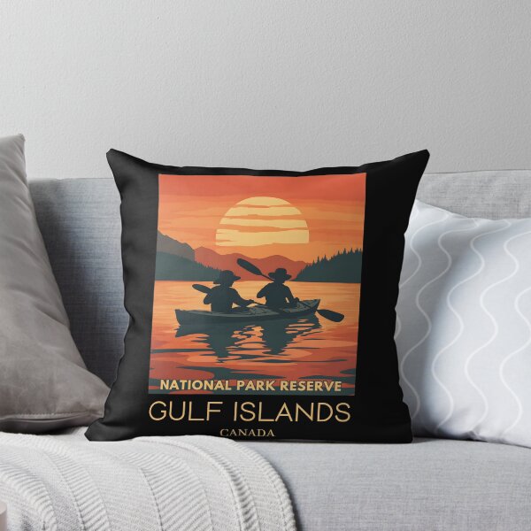 Item preview, A Pop Art Travel Print of Gulf Islands National Park Reserve - Canada  designed and sold by StudioRedKoala.