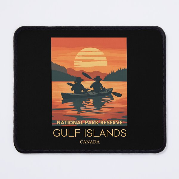 Item preview, A Pop Art Travel Print of Gulf Islands National Park Reserve - Canada designed and sold by StudioRedKoala.