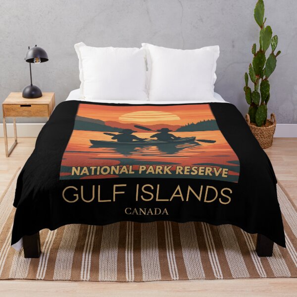 Item preview, A Pop Art Travel Print of Gulf Islands National Park Reserve - Canada designed and sold by StudioRedKoala.