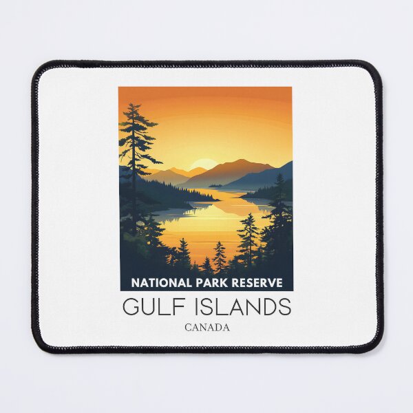 Item preview, A Pop Art Travel Print of Gulf Islands National Park Reserve - Canada designed and sold by StudioRedKoala.