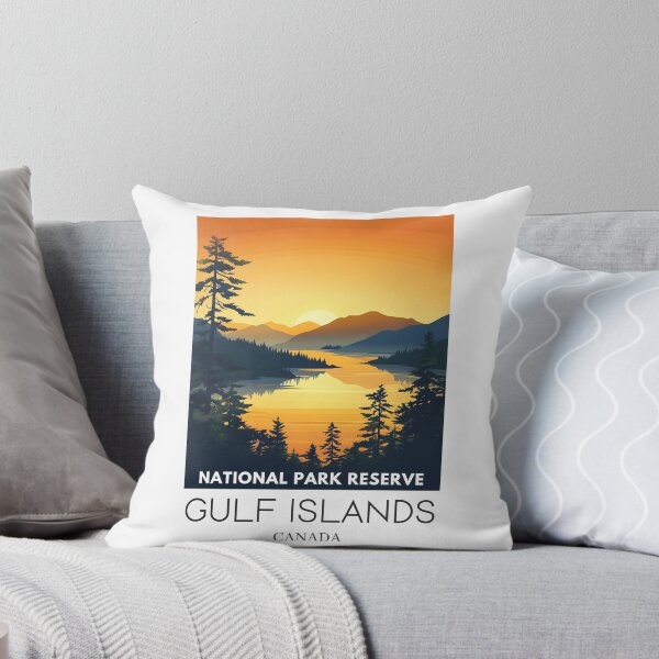 Item preview, A Pop Art Travel Print of Gulf Islands National Park Reserve - Canada  designed and sold by StudioRedKoala.