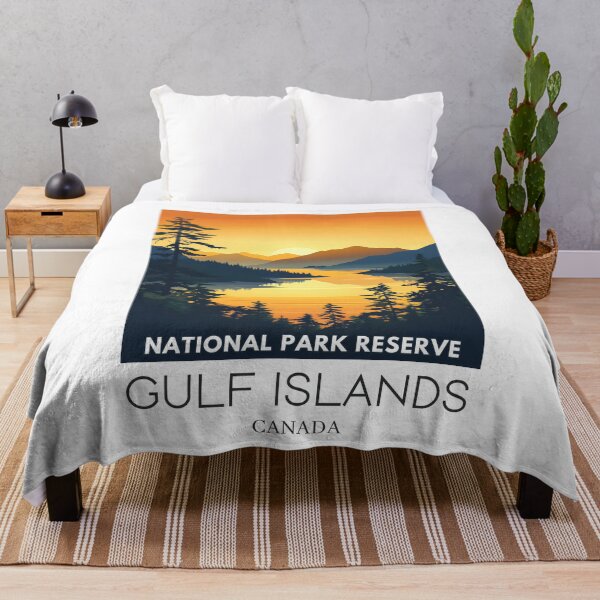 Item preview, A Pop Art Travel Print of Gulf Islands National Park Reserve - Canada designed and sold by StudioRedKoala.