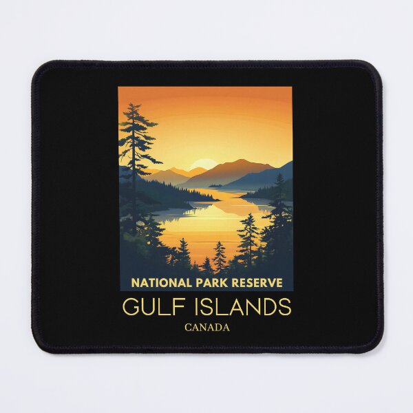 Item preview, A Pop Art Travel Print of Gulf Islands National Park Reserve - Canada designed and sold by StudioRedKoala.