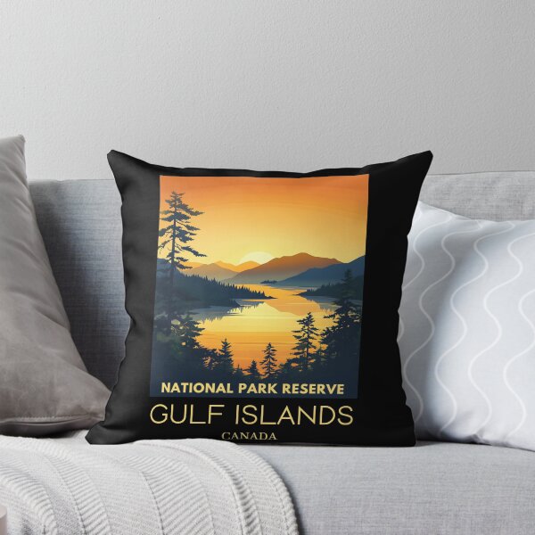 Item preview, A Pop Art Travel Print of Gulf Islands National Park Reserve - Canada  designed and sold by StudioRedKoala.