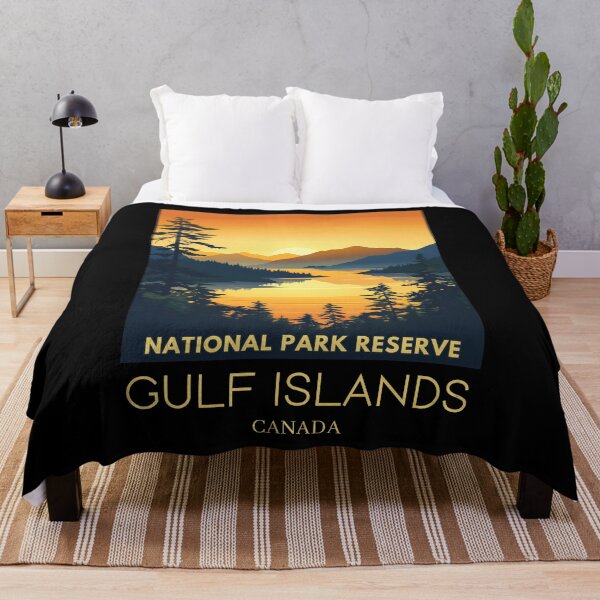 Item preview, A Pop Art Travel Print of Gulf Islands National Park Reserve - Canada designed and sold by StudioRedKoala.