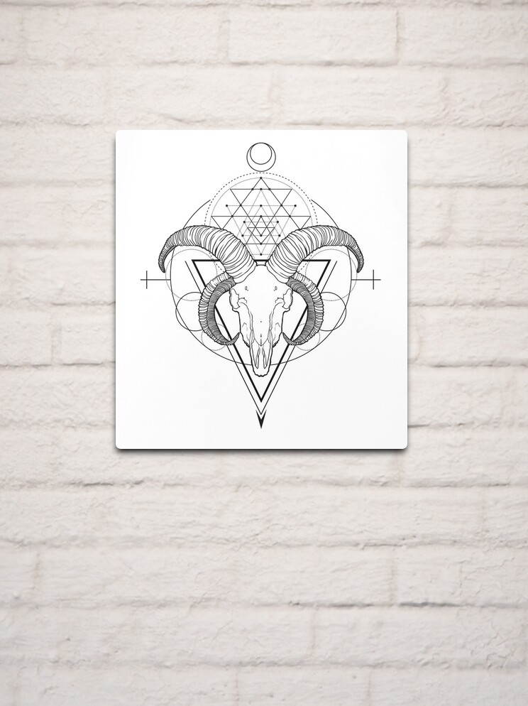 demon goat head. Satanic goat head. Binary satanic symbol. Vector  illustration isolated. Tattoo design, retro, music, summer, print symbol  for biker black metal themes. isolated background. Stock Vector | Adobe  Stock