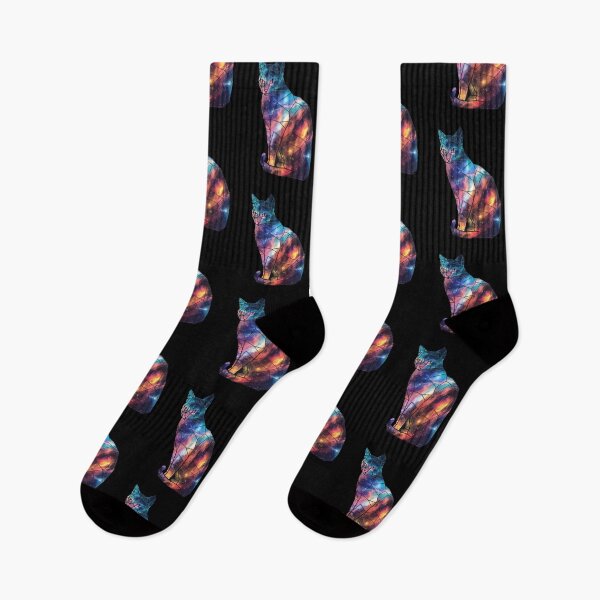 Item preview, Stained Glass Cosmic Cat – Geometric Galaxy Feline designed and sold by ViviNyks.
