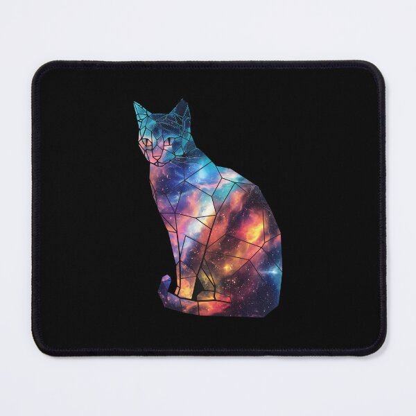 Item preview, Stained Glass Cosmic Cat – Geometric Galaxy Feline designed and sold by ViviNyks.