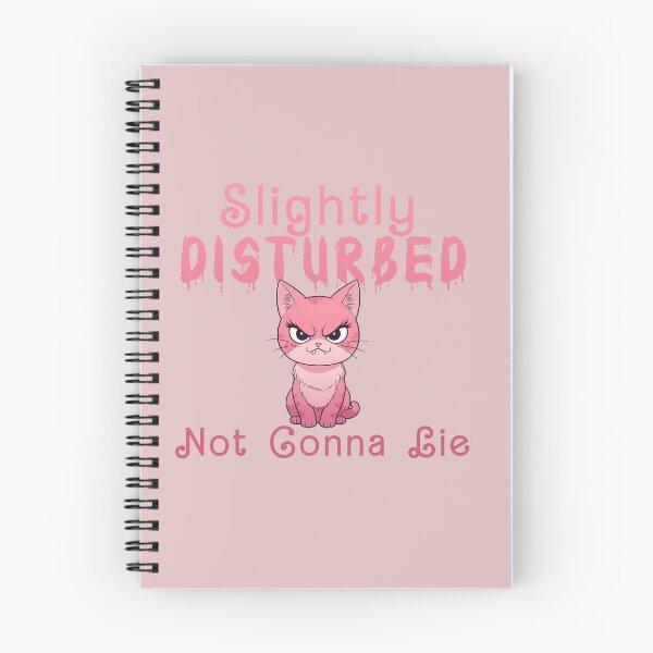 Item preview, slightly disturbed not gonna lie cute pink angry kitty funny quotes designed and sold by La Loca.