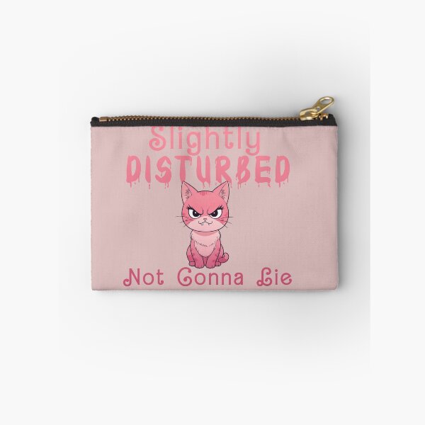 Item preview, slightly disturbed not gonna lie cute pink angry kitty funny quotes designed and sold by La Loca.