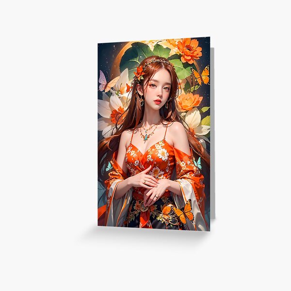 Item preview, Manga flower princess with full moon designed and sold by TheArtistOf2022.