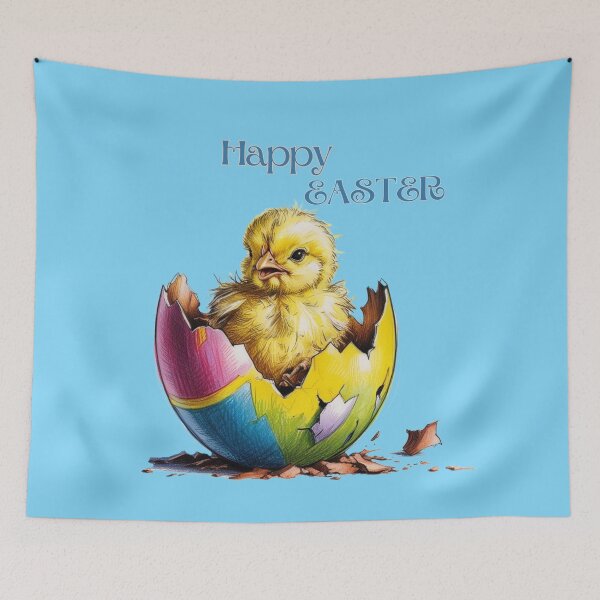Item preview, Happy Easter Easter chicken Flowers designed and sold by Design_Your_Day.