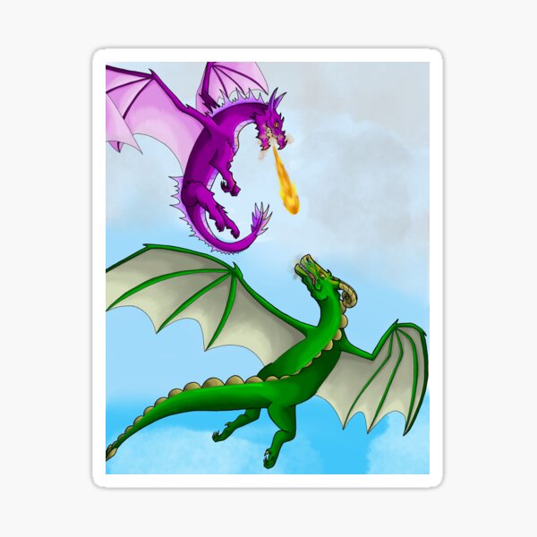 Item preview, Dragons fighting designed and sold by Artfeef.