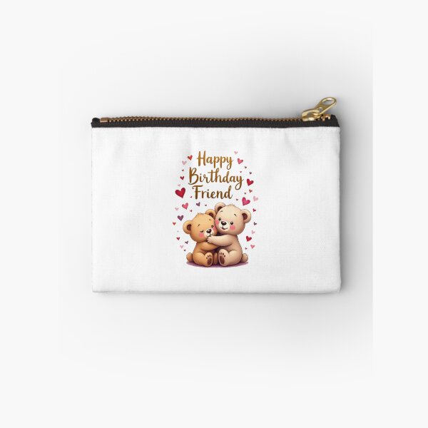 Item preview, Happy birthday friend, two adorable teddy bears with hearts designed and sold by nicnacc.