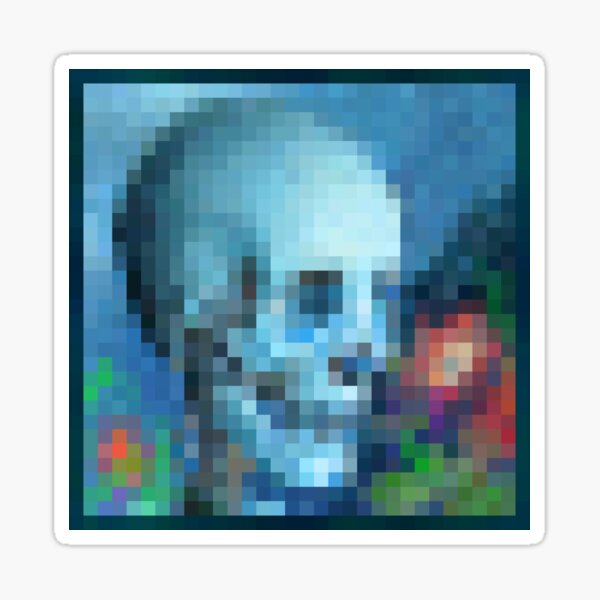Vista previa del artículo con la obra «Pintura de Minecraft con decoración de arte de píxeles», diseñado y vendido por Kubala Designs.