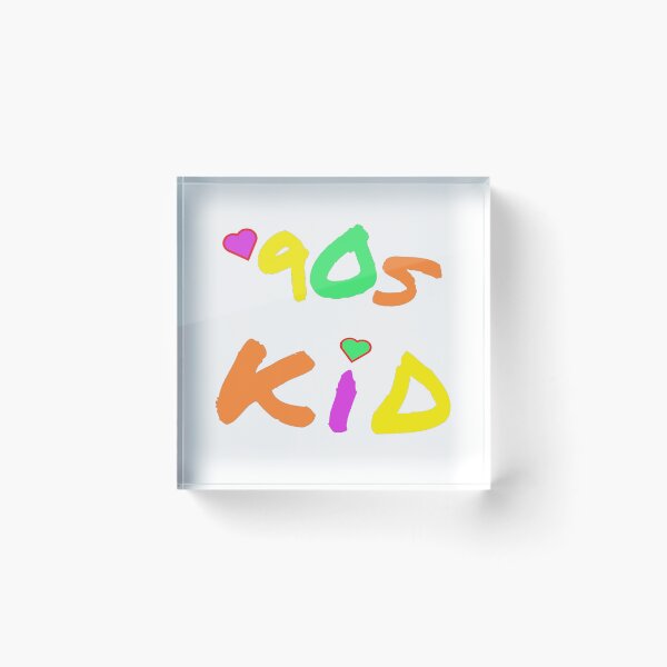Item preview, 90s Kid Retro Design for Millennials and Generation X. Multicolor Letters. (White Background) designed and sold by ArtByLM.