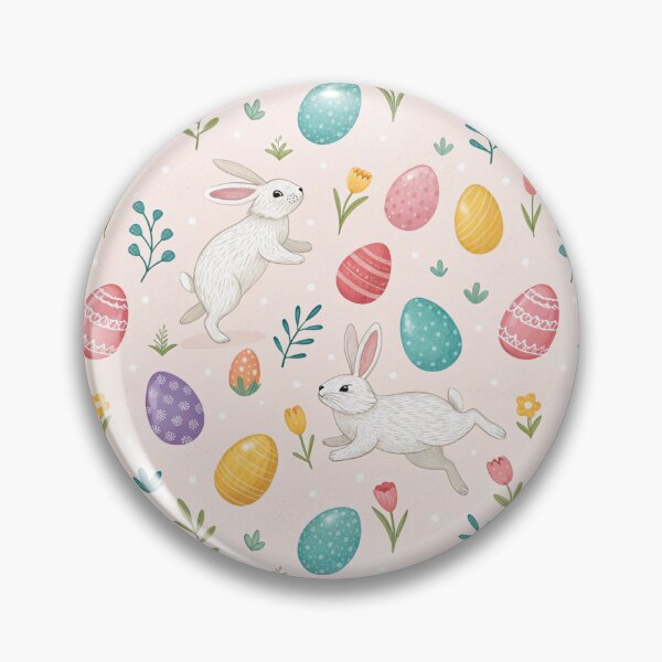 Item preview, Easter bunnies and eggs on light pink - seamless pattern designed and sold by Smetankinaart.