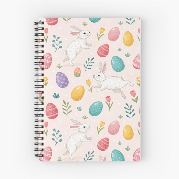Item preview, Easter bunnies and eggs on light pink - seamless pattern designed and sold by Smetankinaart.