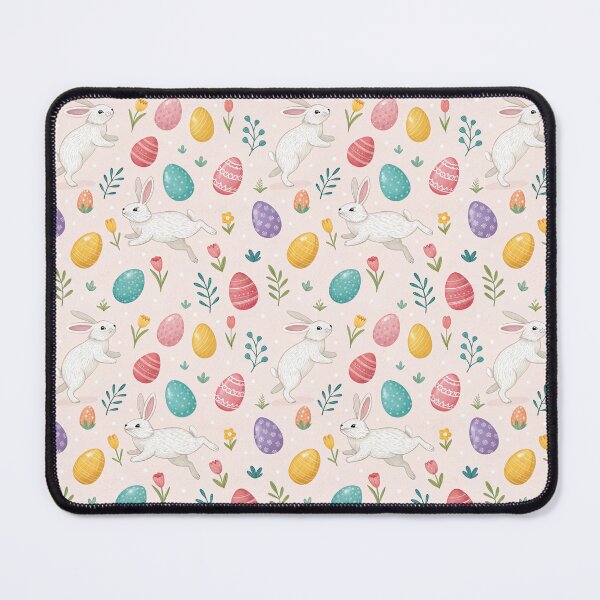 Item preview, Easter bunnies and eggs on light pink - seamless pattern designed and sold by Smetankinaart.