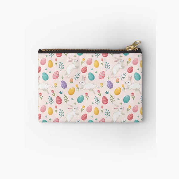 Item preview, Easter bunnies and eggs on light pink - seamless pattern designed and sold by Smetankinaart.