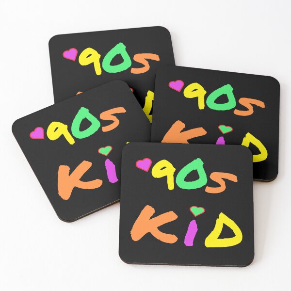 Item preview, 90s Kid Retro Design for Millennials and Generation X. Multicolor Letters. (Black Background) designed and sold by ArtByLM.