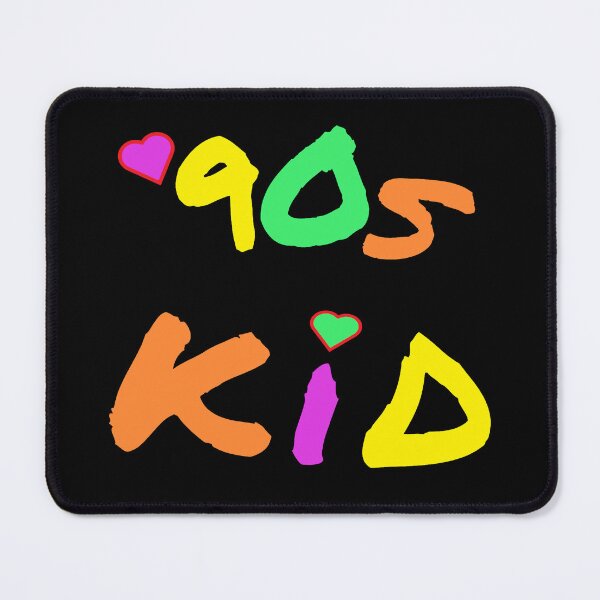 Item preview, 90s Kid Retro Design for Millennials and Generation X. Multicolor Letters. (Black Background) designed and sold by ArtByLM.