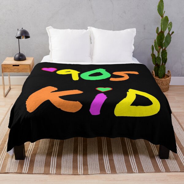 Item preview, 90s Kid Retro Design for Millennials and Generation X. Multicolor Letters. (Black Background) designed and sold by ArtByLM.