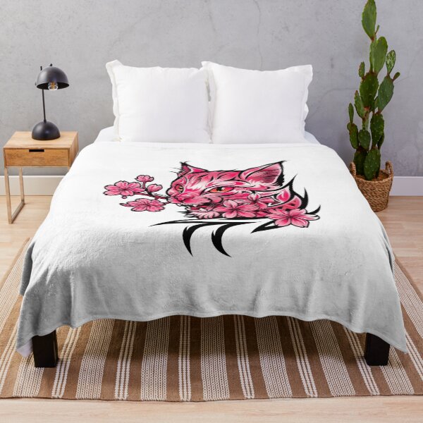 Item preview, Pink flowers cat designed and sold by trendspatterns.
