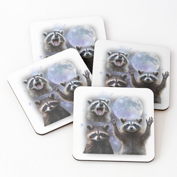 Item preview, Raccoons Galaxy Moon | T-Shirt designed and sold by NicolasGlowArt.