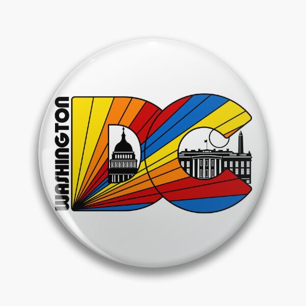Item preview, Retro Rainbow Stripe Washington DC Travel Style Souvenir designed and sold by acquiesce13.
