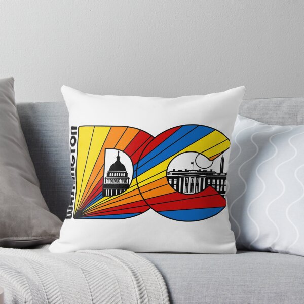 Item preview, Retro Rainbow Stripe Washington DC Travel Style Souvenir designed and sold by acquiesce13.