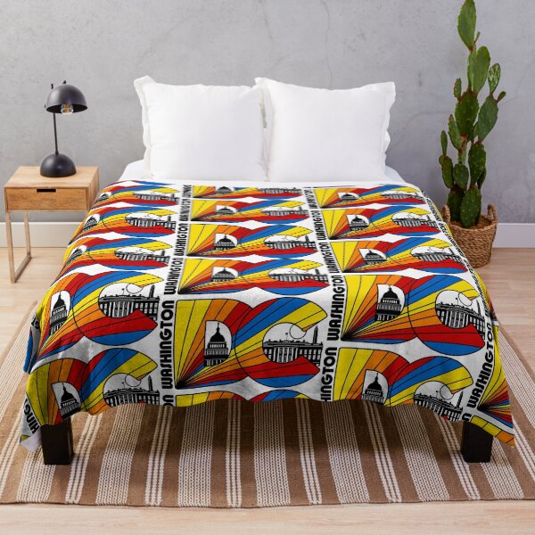 Item preview, Retro Rainbow Stripe Washington DC Travel Style Souvenir designed and sold by acquiesce13.