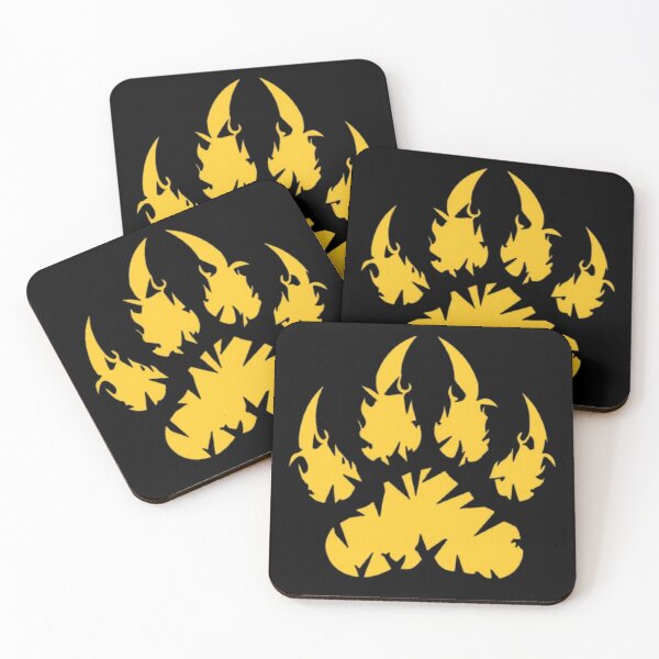 Item preview, Yellow Claw Marks – Bold and Unique Animal Tracks designed and sold by MaciejCraft.