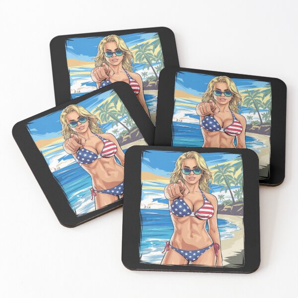 Item preview, USA Bikini Comic Girl  designed and sold by The Art of Kkatarynka.