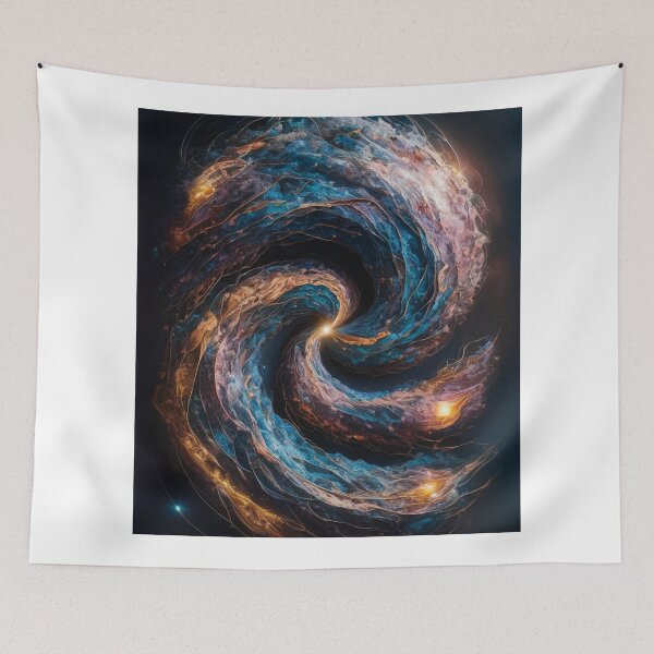 Item preview, Nebula Twirl: Abstract Galaxy Art Print - Cosmic Energy Wall Decor designed and sold by ImagineRainbows.