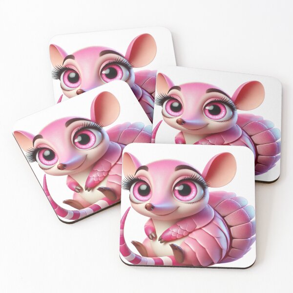 Item preview, Adorable Pink Fairy Armadillo designed and sold by Sillytoe.