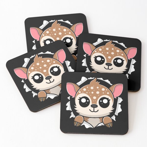Item preview, Kawaii Deer Fawn Chewing Through designed and sold by eternallygifted.