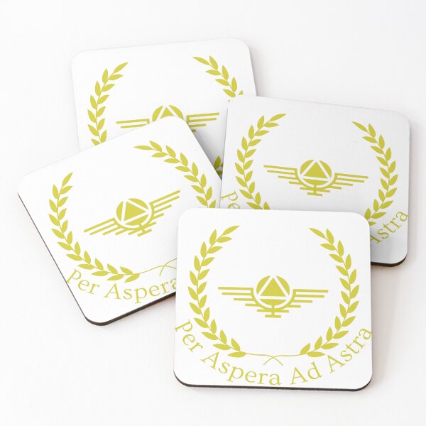 Artikelvorschau, Red Rising Gold Motto Per Aspera Ad Astra entworfen und verkauft von The Arcanum.