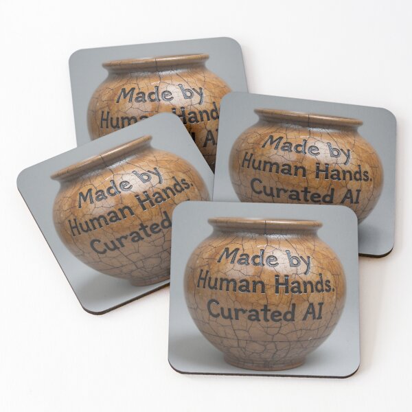 Item preview, AI Artisan Pottery Sticker | Modern Craft Art for Tech Lovers designed and sold by StellarHues.