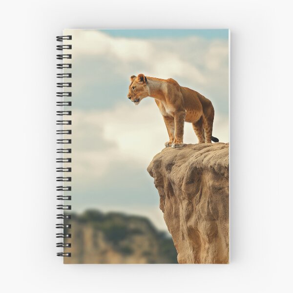 Item preview, Lioness on edge of cliff in Africa - Wildlife photo designed and sold by TheArtistOf2022.