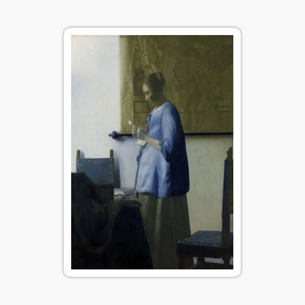 Item preview, Woman in blue reading a letter, C.1662-63, Johannes Vermeer designed and sold by htanart.