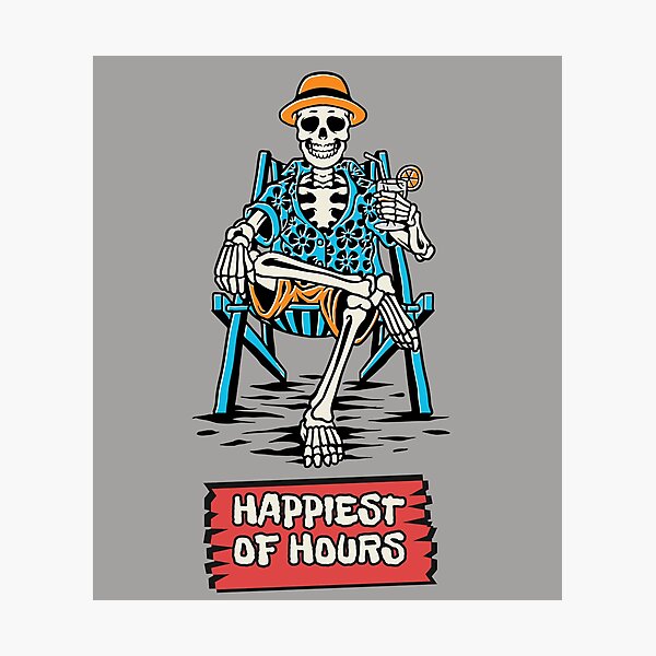 Item preview, Summerween Spooky Happiest of Hours Skeleton Beach Women Men Kids designed and sold by PNW Tees & More.