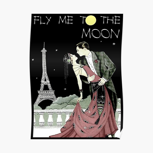 FLY ME TO THE MOON: Vintage Music Advertising Print Poster